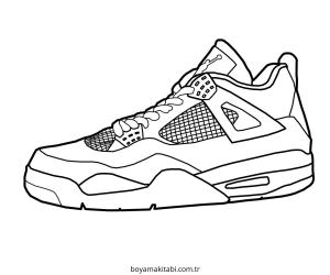 Ayakkabı boyama sayfası – sevimli karakter, sanatsal çalışma