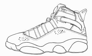 Ayakkabı boyama sayfası,  coloring page, Ayakkabı Sneaker, 