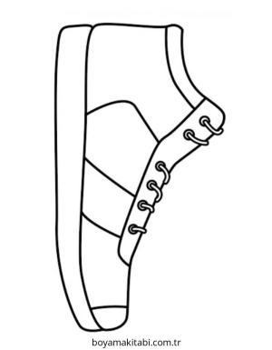 Ayakkabı boyama sayfası – boyama etkinliği, çocuk aktivitesi