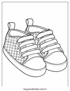 Ayakkabı boyama sayfası – ücretsiz yazdır, boyama etkinliği
