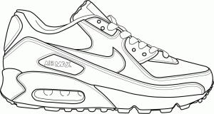 Ayakkabı boyama sayfası,  coloring page, Nike Air Max, 