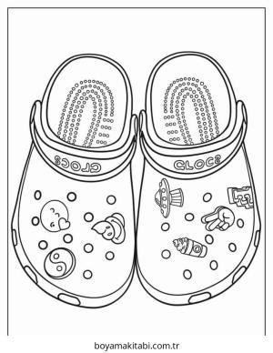 Ayakkabı boyama sayfası – boyama çalışması, yaratıcılığı geliştirir