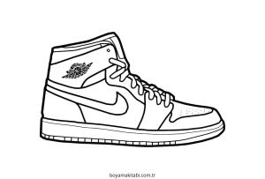 Ayakkabı boyama sayfası – renkli çizimler, okul öncesi