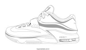 Ayakkabı boyama sayfası – kolay boyama, eğitici aktivite