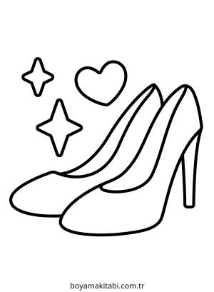 Ayakkabı boyama sayfası – yaratıcılık, eğlenceli etkinlik
