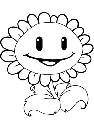 Ayçiçeği boyama sayfası,  coloring page, Gülümseyen ve neşeli çiçek., 