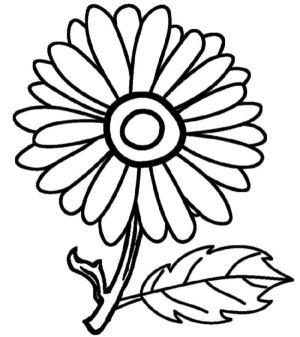 Ayçiçeği boyama sayfası,  coloring page, Bright and yellow sunflower., 