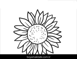 Ayçiçeği boyama sayfası – eğlenceli etkinlik, el becerilerini geliştirir