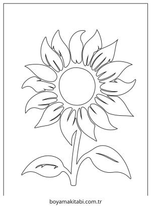 Ayçiçeği boyama sayfası – yaratıcılık, eğlenceli etkinlik