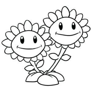 Ayçiçeği boyama sayfası,  coloring page, Parlak ve neşeli bitkiler, 