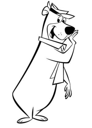 Ayı Yogi boyama sayfası,  coloring page, Yogi Ayı 1, 