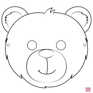Ayı boyama sayfası, Bear coloring page, , Bears Bear Mask