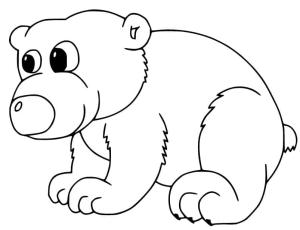 Ayı boyama sayfası, Bear coloring page, , 