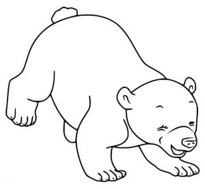 Ayı boyama sayfası, Bear coloring page, , 