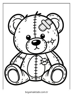 Ayı boyama sayfası – yaratıcılık, eğlenceli etkinlik