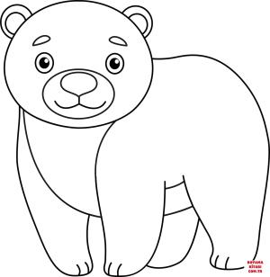 Ayı boyama sayfası, Bear coloring page, , Bears Cute Bear