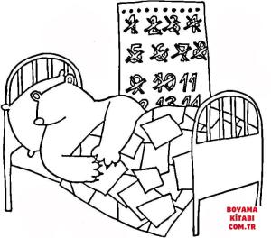 Ayı boyama sayfası, Bear coloring page, , Bears Hibernation