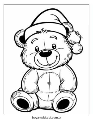 Ayı boyama sayfası – boyama etkinliği, çocuk aktivitesi