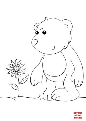 Ayı boyama sayfası, Bear coloring page, , Bears Cute Cartoon Bear