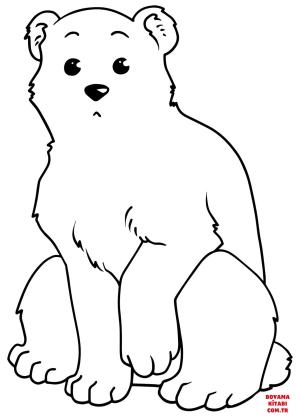 Ayı boyama sayfası, Bear coloring page, , Bears Cute Polar Bear