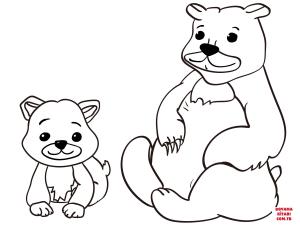 Ayı boyama sayfası, Bear coloring page, , Bears Bear Family