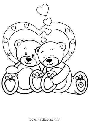 Ayı boyama sayfası – kolay boyama, eğitici aktivite