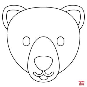 Ayı boyama sayfası, Bear coloring page, , Bears Polar Bear Face Emoji