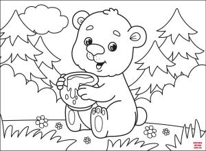 Ayı boyama sayfası, Bear coloring page, , Bears Bear