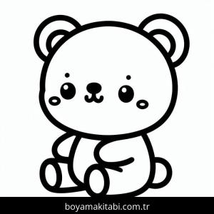 Ayı boyama sayfası – keyifli zaman, renkli çizimler