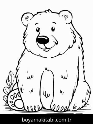 Ayı boyama sayfası – yaratıcılığı geliştirir, keyifli zaman