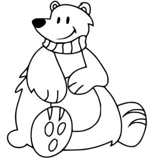 Ayı boyama sayfası, Bear coloring page, , 