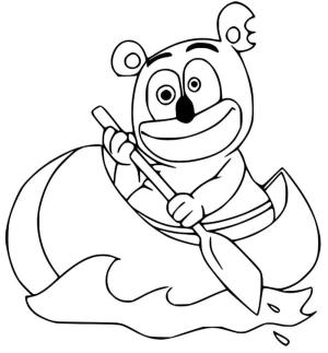 Ayı boyama sayfası, Bear coloring page, Sakızlı ayıcık, 