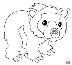 Ayı boyama sayfası, Bear coloring page, , Bears Cute Brown Bear