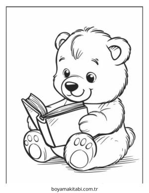 Ayı boyama sayfası – ücretsiz yazdır, boyama etkinliği