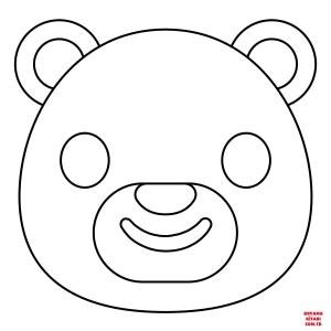 Ayı boyama sayfası, Bear coloring page, , Bears Bear Emoji