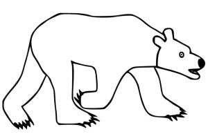 Ayı boyama sayfası, Bear coloring page, , 