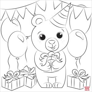 Ayı boyama sayfası, Bear coloring page, , Bears Bears Birthday