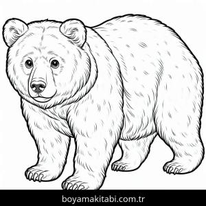 Ayı boyama sayfası – ücretsiz yazdır, boyama etkinliği