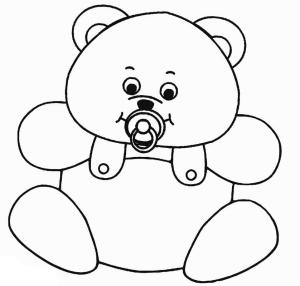 Ayı boyama sayfası, Bear coloring page, Bebek Teddy Ayı, 