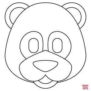 Ayı boyama sayfası, Bear coloring page, , Bears Panda Face Emoji