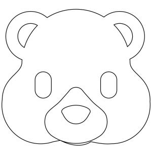 Ayı boyama sayfası, Bear coloring page, , Bears Bear Emoji