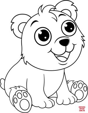 Ayı boyama sayfası, Bear coloring page, , Bears Cute Polar Bear