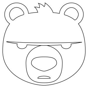 Ayı boyama sayfası, Bear coloring page, , Bears Bear Face