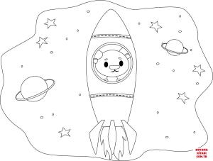 Ayı boyama sayfası, Bear coloring page, , Bears Bear In Space