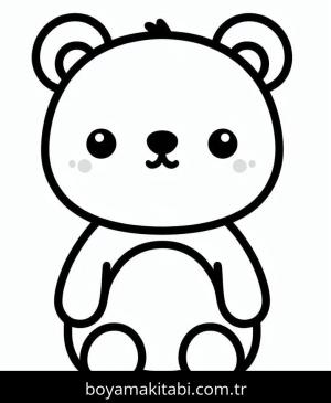 Ayı boyama sayfası – keyifli zaman, renkli çizimler