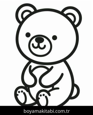 Ayı boyama sayfası – eğitici aktivite, yaratıcılık