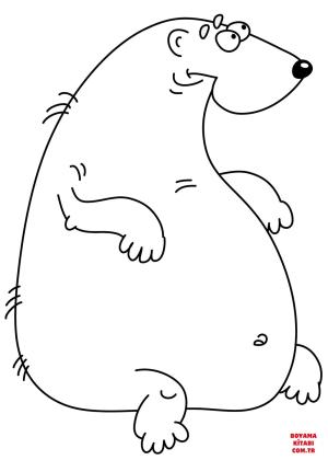 Ayı boyama sayfası, Bear coloring page, , Bears Funny Polar Bear