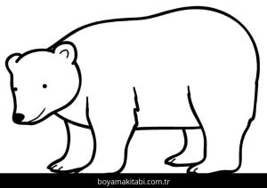 Ayı boyama sayfası – sanatsal çalışma, çocuklar için