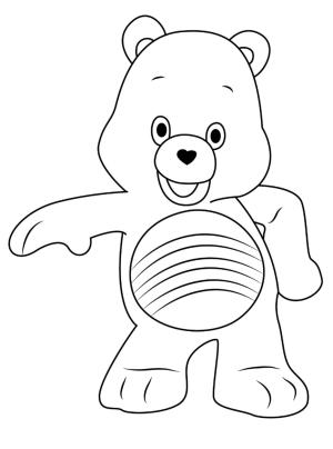 Ayı boyama sayfası, Bear coloring page, Tezahürat Ayısı, 