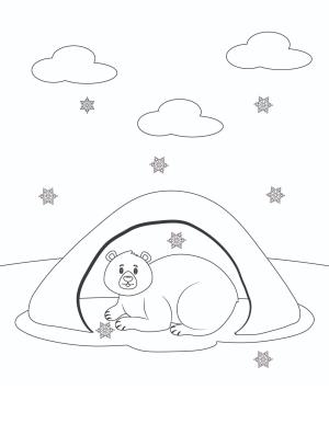 Ayı boyama sayfası, Bear coloring page, , 